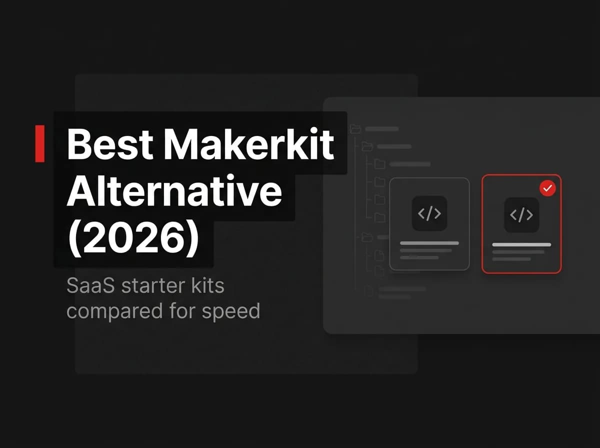 Side-by-side SaaS boilerplate kit comparison illustration.