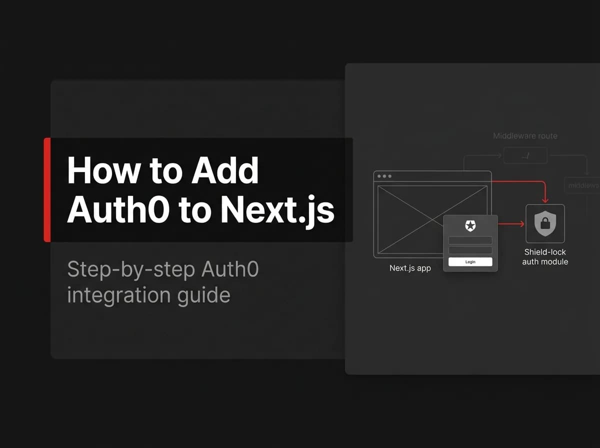 Next.js app connected to an authentication module illustration.
