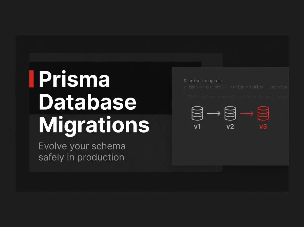 Database schema version timeline with migration arrows illustration.