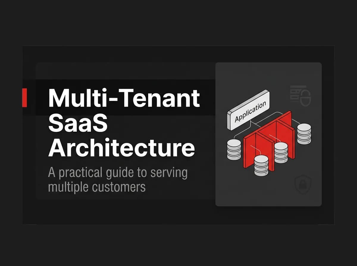 Single application serving multiple isolated tenant databases illustration.