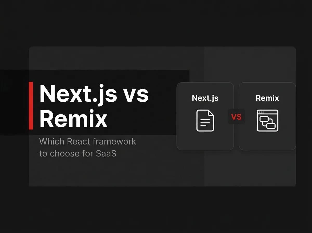 Next.js and Remix framework comparison illustration.