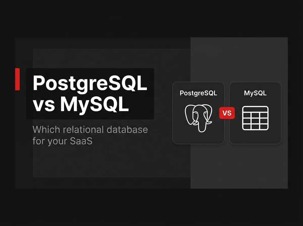 PostgreSQL and MySQL database comparison illustration.