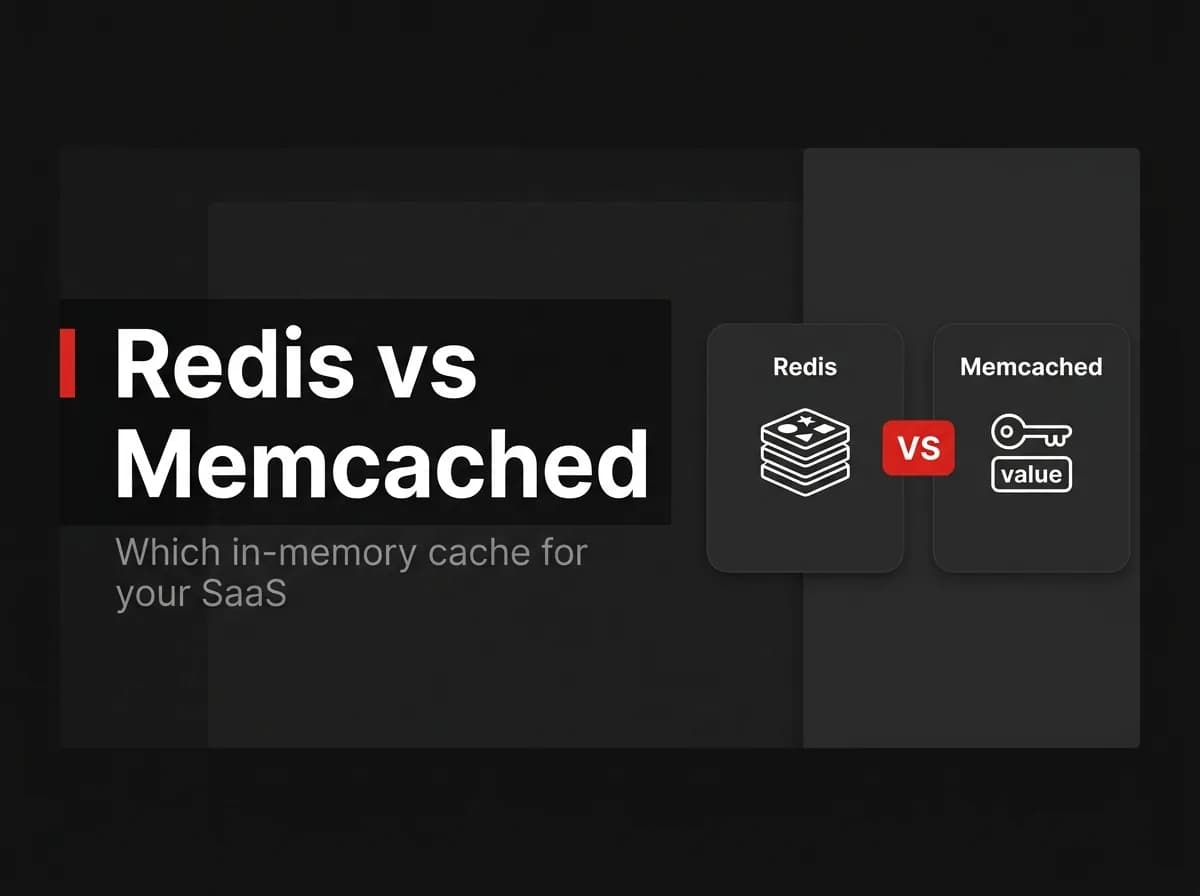 Redis and Memcached cache comparison illustration.