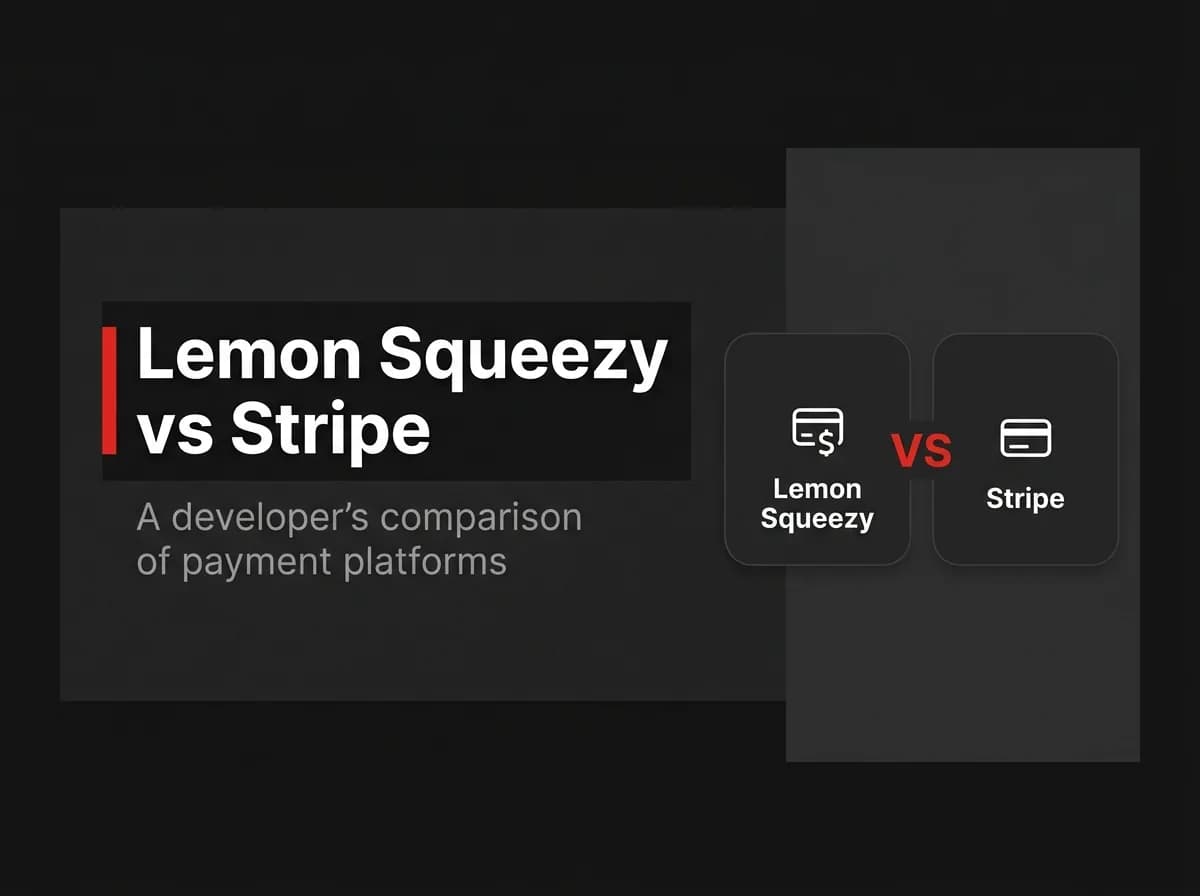 Lemon Squeezy and Stripe payment platform comparison illustration.
